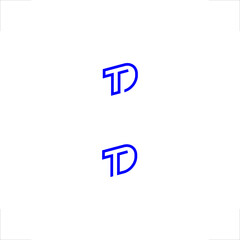 initial TD letter upward logo