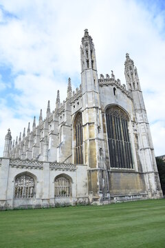 Cambridge university college gothic chapel and entrance facade architecture