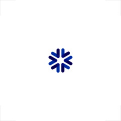 abstract snowflake ice modern logo