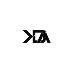 kda letter original monogram logo design