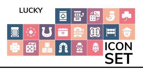 lucky icon set
