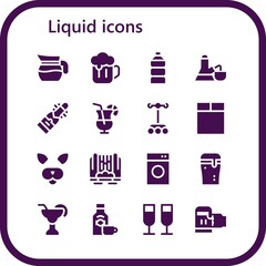 liquid icon set