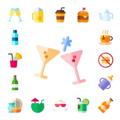 Modern Simple Set of beverage Vector flat Icons