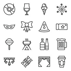 
Pack of Festivals Solid Icons 
