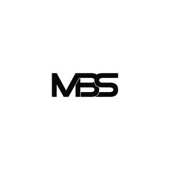 mbs letter original monogram logo design