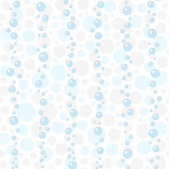 Lovely hand drawn seamless pattern with bubbles. 