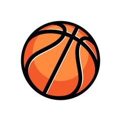 Basketball ball icon. Illustration in flat style. Vector