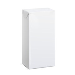 Realistic White carton pack For juice, milk and other drinks. Vector illustration. Template For Mockup Your Design.