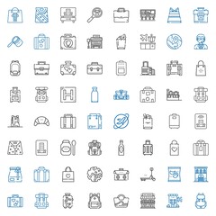 luggage icons set