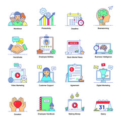 
Business Icons in Modern Flat Style Pack 
