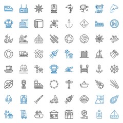 ship icons set