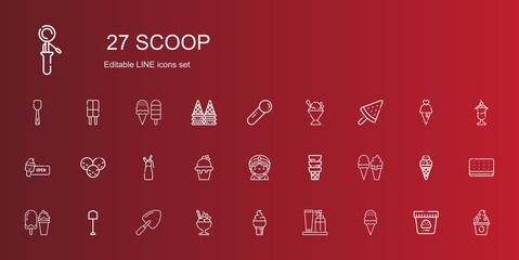 scoop icons set