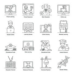 
Pack of E Learning Icons 
