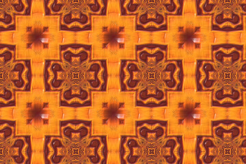 Wood design texture with gold decor. Material wood walnut and gold. High quality seamless realistic texture.