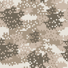 Seamless set of camouflage desert pattern vector.