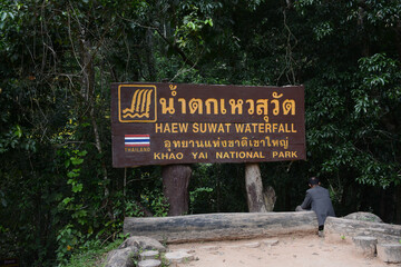 Haew Suwat waterfall in Khao Yai National Park in Thailand