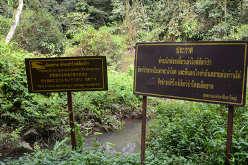 Haew Suwat waterfall in Khao Yai National Park in Thailand