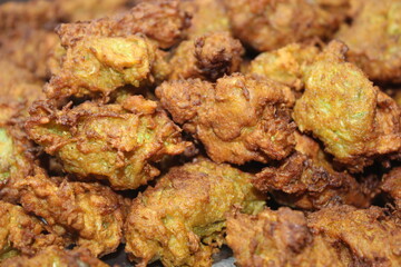 Pakora or pakoda, a traditional and popular Indian vegetarian snack