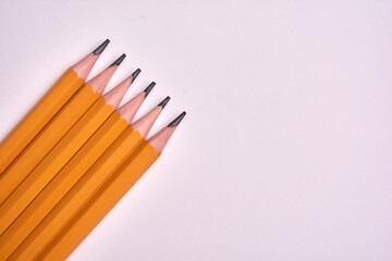 lead pencil on white background