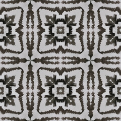 Indian Native American Pattern. Black, White, Gray, Silver Seamless Texture. Repeat Tie Dye Ornament. Ikat Persian Motif. Abstract Kaleidoscope Design. Indian Traditional Americal Pattern.