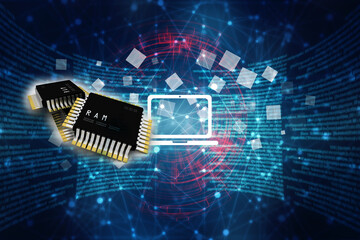 3d rendering microchips