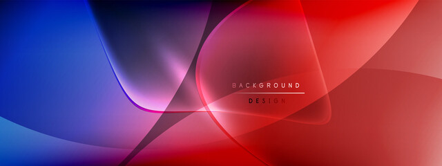Vector abstract background - liquid bubble shapes on fluid gradient with shadows and light effects. Shiny design template for text