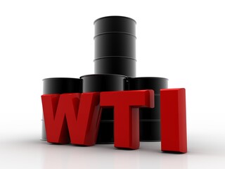 crude oil in barrel 3d illustration
