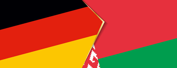 Germany and Belarus flags, two vector flags