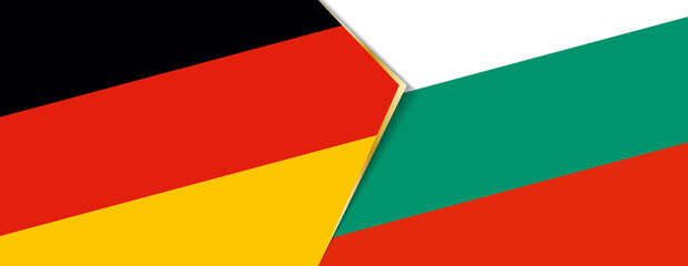 Germany and Bulgaria flags, two vector flags