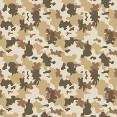 Seamless set of camouflage desert pattern vector.