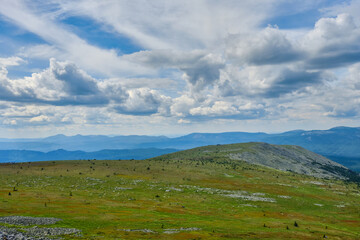 clouds over the mountains