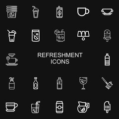 Editable 22 refreshment icons for web and mobile