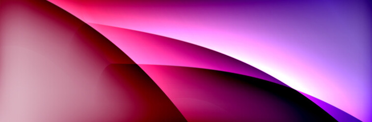 Fluid gradient neon color waves, vector abstract background