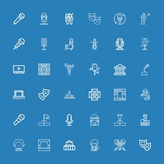 Editable 36 stage icons for web and mobile
