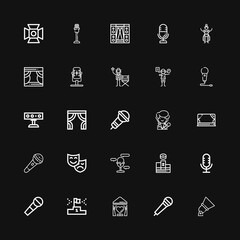 Editable 25 stage icons for web and mobile