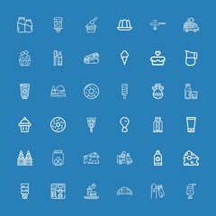 Editable 36 cream icons for web and mobile