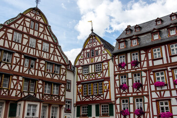 Fototapeta premium Romantic half-timbered houses on the Moselle (Germany) 