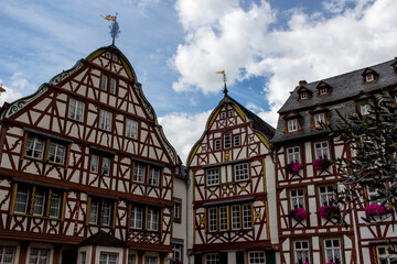 Romantic half-timbered houses on the Moselle (Germany)
