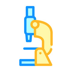 microscope equipment color icon vector isolated illustration