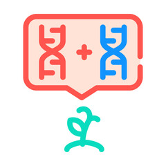 plant dna selection color icon vector illustration