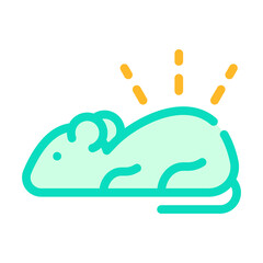 luminous mouse color icon vector isolated illustration