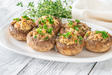 Stuffed mushrooms with cream cheese