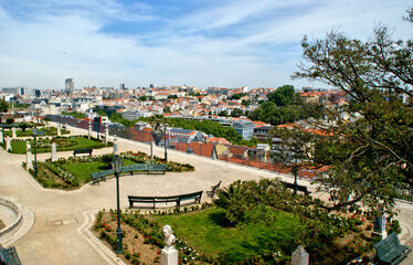 Fototapeta na wymiar Garden of Sao Pedro de Alcantara in Lisbon, Portugal