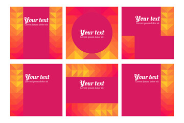 beautiful square social media post with abstract polygonal gradient pattern decoration for business, greeting, invitation, promo, party etc