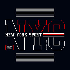 New York City stylish t-shirt and apparel abstract design. Vector print, typography, poster. Global swatches.
