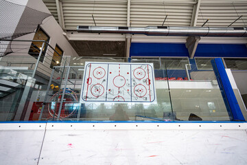 hockey board with tactic ice rink table