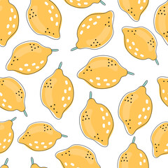 Seamless Summer pattern with lemons.
