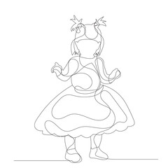 isolated, sketch, one line drawing child