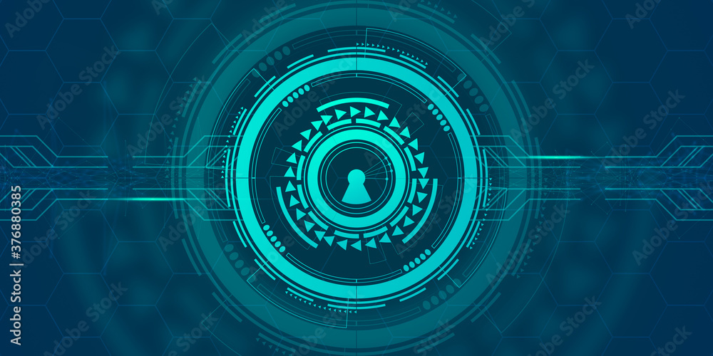 Poster Abstract Technology Background In Futuristic Design With HUD Interface Element
