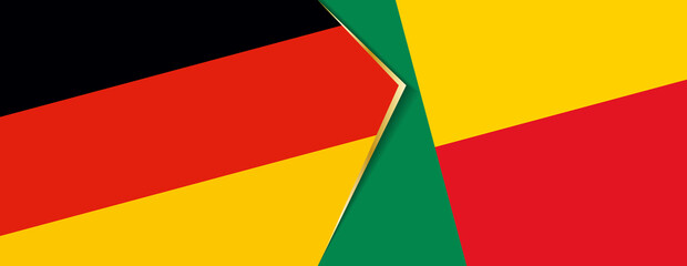 Germany and Benin flags, two vector flags.